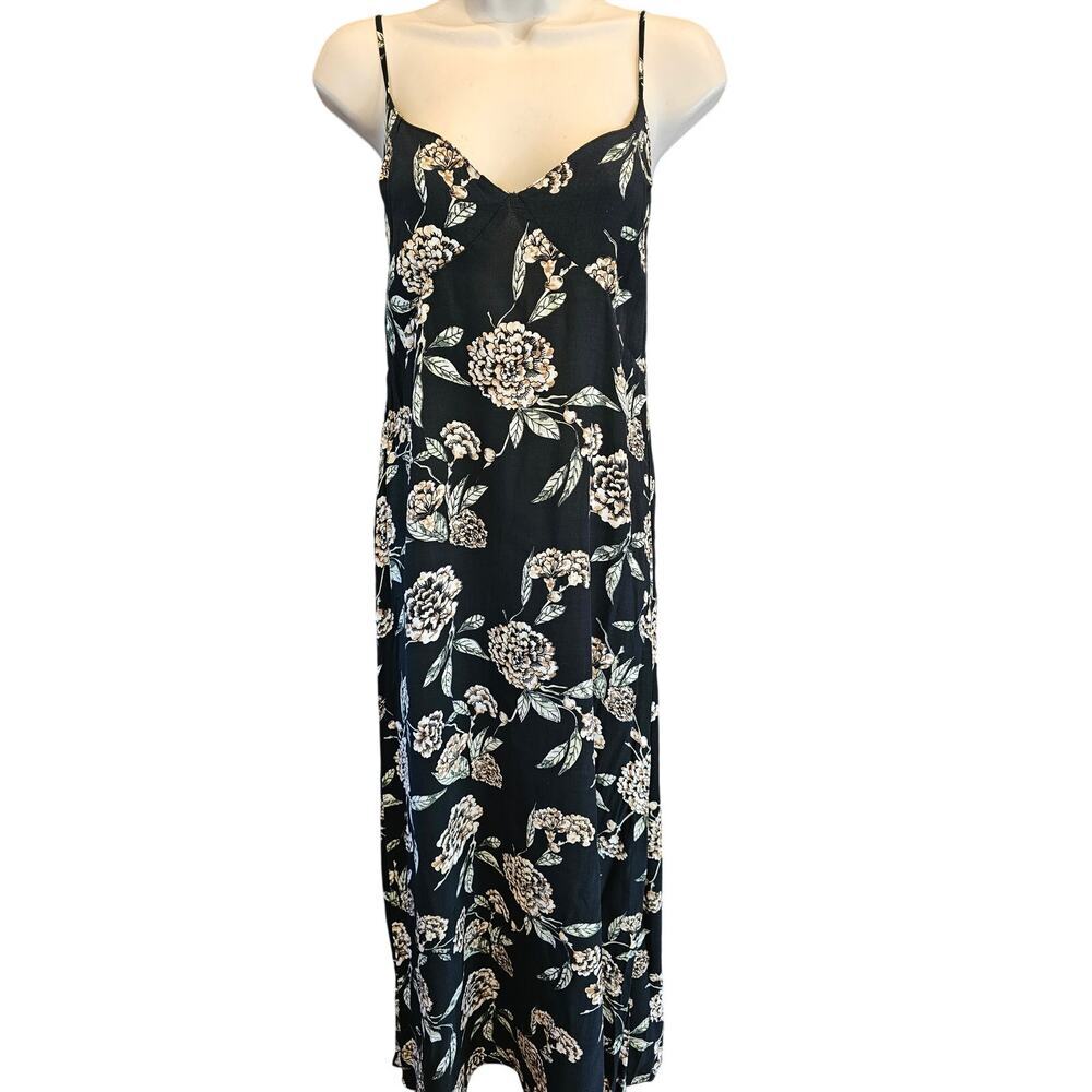 Faithful the brand sz S coquette cottagecore high sd slit dress shirt EUC floral